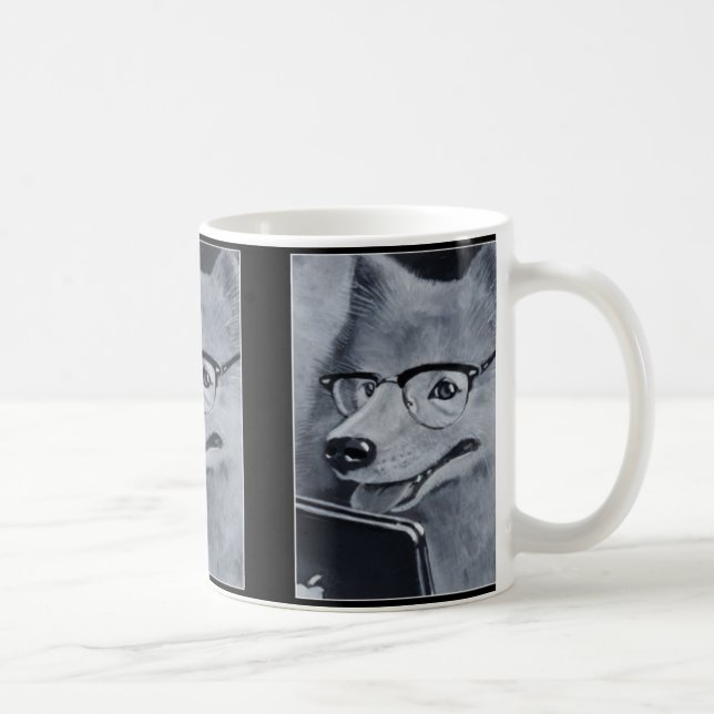 Geek Samoyed Dog Coffee Mug (Right)