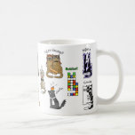 Geek science cats. Discoveries. Physics, chemistry Coffee Mug<br><div class="desc">Great scientists in the form of cats. Einstein,  The Wright brothers,  Edison,  Nobel,  Galilei,  The Lumiere bros,  Schrödinger ,  Mendeleev,  Rubik,  Newton,  da Vinci,  Archimedes. You can study the history of great discoveries. Electricity,  school program,  education,  Sci-fi,  kawaii,  funny kittens,  catlover,  quantum,  physics,  cartoon, geek,  pattern,  astronomy.</div>