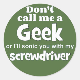 Geek screwdriver wf classic round sticker