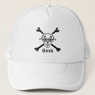 Geek Skull with eyeglasses personalized Trucker Hat
