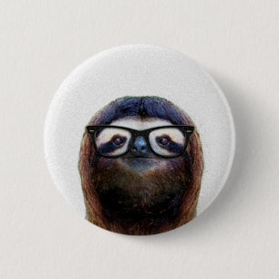 Geek Sloth 2 Inch Round Button
