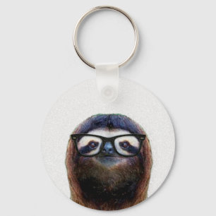 Geek Sloth Keychain