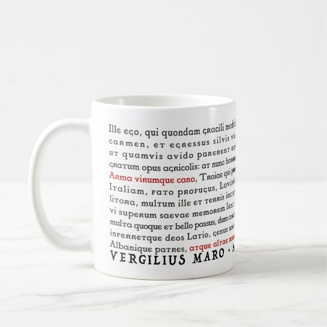 Geek Virgil Aeneid - tasse de Lit (Gauche)