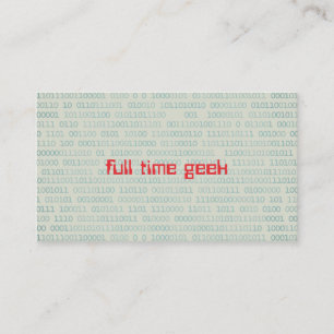 Geek Web Developer Computer Science Binary Codes Business Card