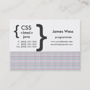 Geek Web Programmer Business Card