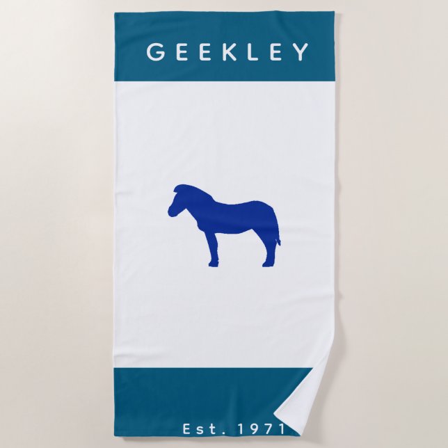 GEEKLEY marine logo beach towel (Front)