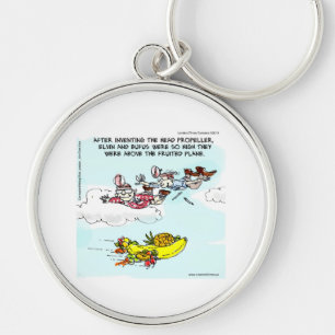 Geeks Above Fruited Plane Funny Keychain