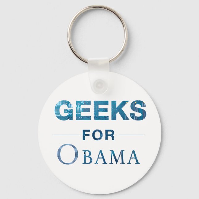 Geeks for Obama Keychain (Front)