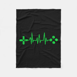 Geeks Heartbeat Gaming  Fleece Blanket