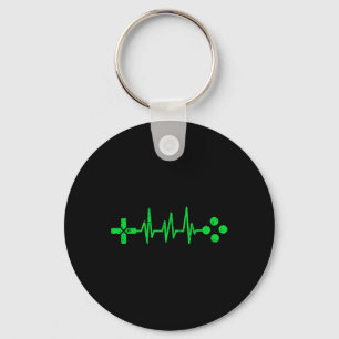 Geeks Heartbeat Gaming  Keychain