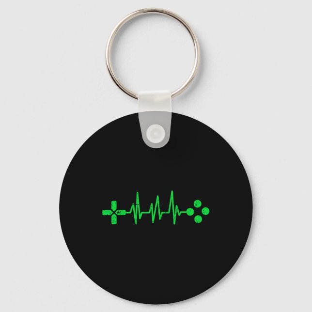 Geeks Heartbeat Gaming  Keychain (Front)