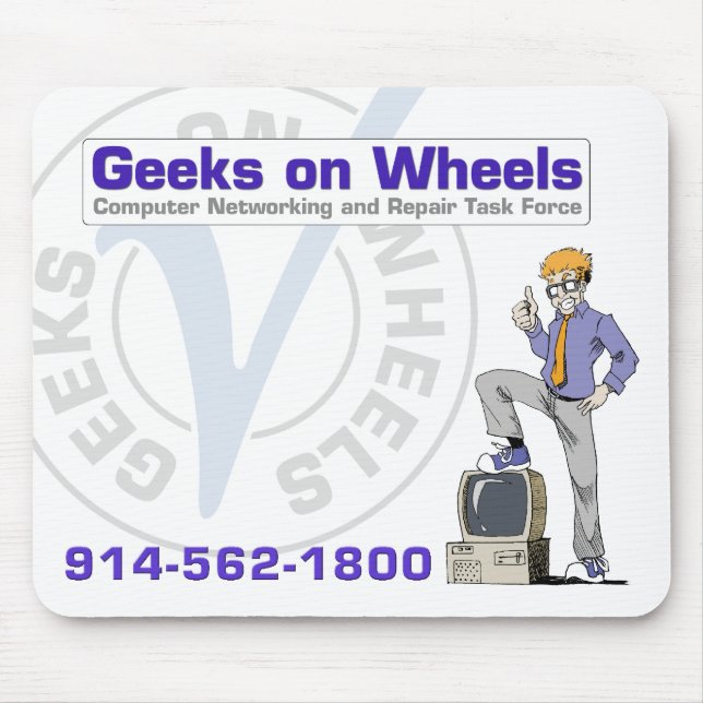 Geeks on Wheels Mouse Pad (Front)