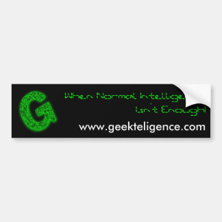 GeekTeligence Bumper Sticker