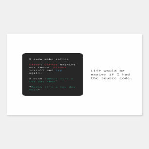 Geeky Computer Command  Sticker