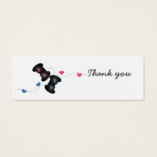 Geeky Gamer Merci Mini Cartes foncées (bleu/rose)