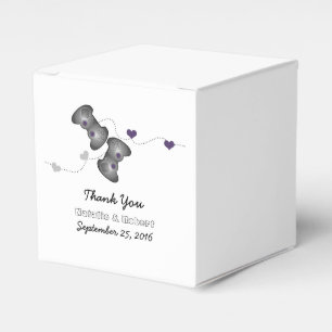 Geeky Gamers Wedding Favour Boxes Silver Purple
