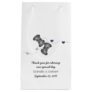 Geeky Gamers Wedding Gift Bag Silver Purple