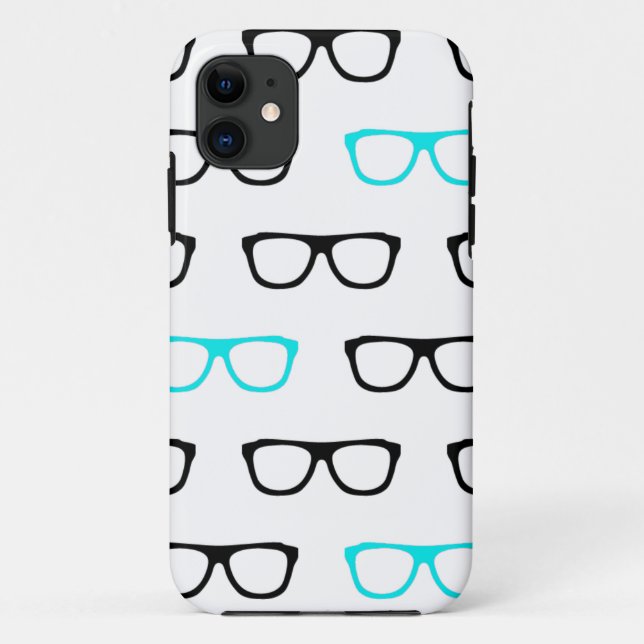geeky glasses blue Case-Mate iPhone case (Back)