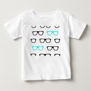 geeky glasses blue geek baby T-Shirt