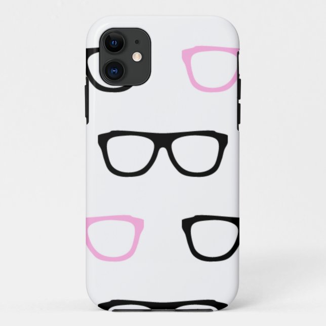 geeky glasses pink geek Case-Mate iPhone case (Back)