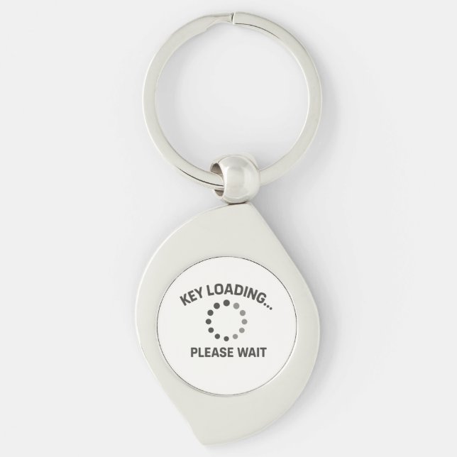 Geeky Keychain – “Key Loading… Please Wait” (Front)