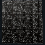 Geeky Math Mathematics<br><div class="desc">Mathematics / Math / Math Teacher Gift / Math Student Gift / Geek Math Gift / Black Bathroom Shower Curtain</div>