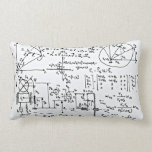 Geeky Math Mathematics Black White Lumbar Pillow<br><div class="desc">Mathematics  / Math / Math Teacher Gift / Math Student Gift / Geek Math Gift / Black and White Math Throw Pillow Lumbar Pillow</div>