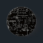 Geeky Math Mathematics Personalized 2 Inch Round Button<br><div class="desc">Mathematics  / Math / Math Teacher Gift / Math Student Gift / Geek gift / Black Men's Personalized Name Initial Monogram Button. To change the text,  use the personalize option. For more extensive text changes such as changes to the font,  font colour,  or text layout,  choose the customize option.</div>