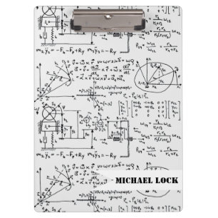 Geeky Math Mathematics Personalized Clipboard