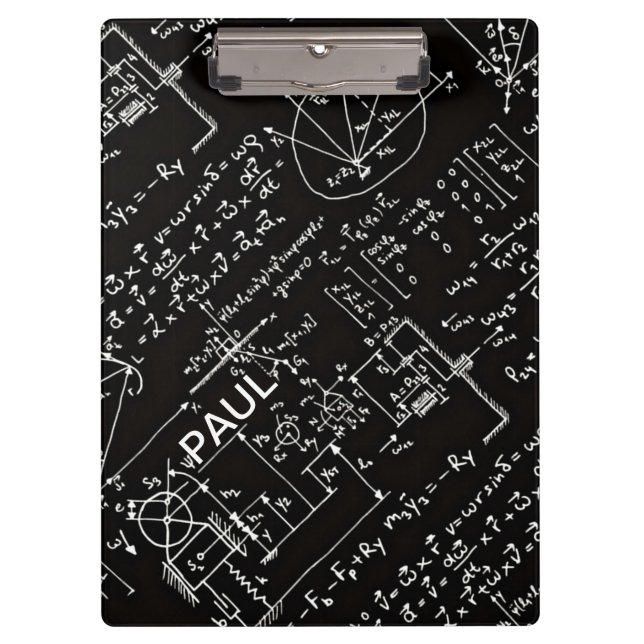 Geeky Math Mathematics Personalized Clipboard (Front)