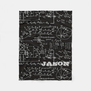 Geeky Math Mathematics Personalized Fleece Blanket