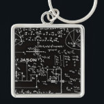 Geeky Math Mathematics Personalized Keychain<br><div class="desc">Mathematics  / Math / Math Teacher Gift / Math Student Gift / Geek gift / Black Men's Personalized Name Initial Monogram Keychain. To change the text,  use the personalize option. For more extensive text changes such as changes to the font,  font colour,  or text layout,  choose the customize option.</div>