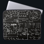 Geeky Math Mathematics Personalized Laptop Sleeve<br><div class="desc">Mathematics / Math / Math Teacher Gift / Math Student Gift / Geek gift / Black Men's Personalized Name Initial Monogram Laptop Sleeve. To change the text, use the personalize option. For more extensive text changes such as changes to the font, font colour, or text layout, choose the customize option....</div>