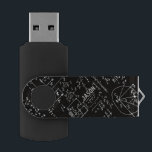 Geeky Math Mathematics Personalized USB Flash Drive<br><div class="desc">Mathematics / Math / Math Teacher Gift / Math Student Gift / Geek Math Gift / Black Men's Personalized Name Initial Monogram USB Swivel Flash Drive. To change the text, use the personalize option. For more extensive text changes such as changes to the font, font colour, or text layout, choose...</div>