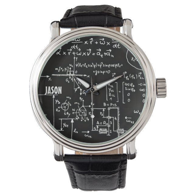 Geeky Math Mathematics Personalized Watch (Front)