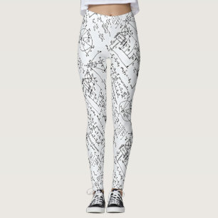 Geeky Math Mathematics Womens Yoga Running Leggings