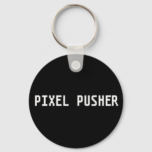 Geeky Pixel Pusher Keychain