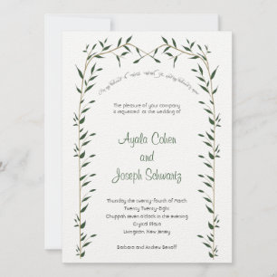 Geenery BotanicalChuppah Faire-part de mariage jui
