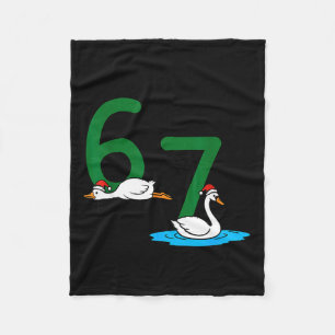 Geese A Laying Swans A Swimming 67 Six Geese Seven Fleece Blanket