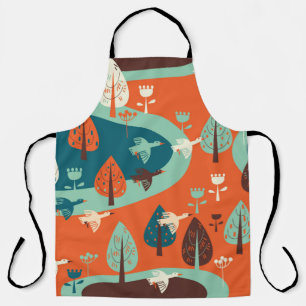 geese and forest apron