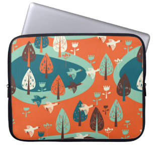 geese and forest laptop sleeve