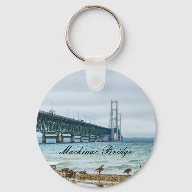 Geese At Mighty Mac Keychain (Front)