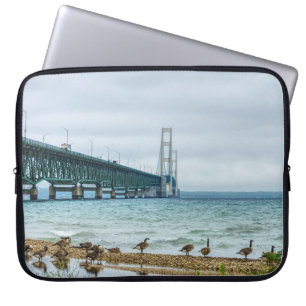 Geese At Mighty Mac Laptop Sleeve