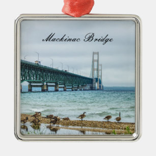 Geese At Mighty Mac Metal Ornament