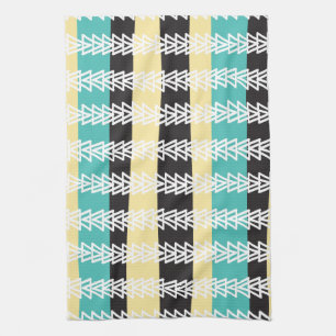 Geese Fly Over- turquiose, yellow, & black Kitchen Towel