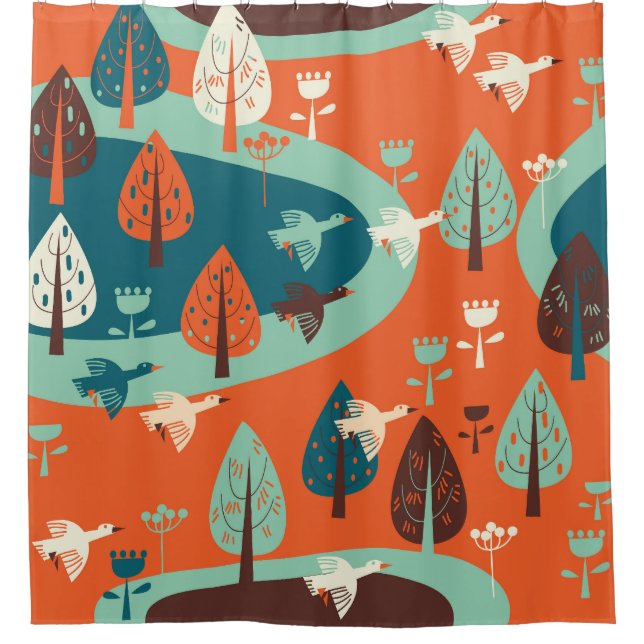 Geese Forest: Vintage Nature Scene (Front)
