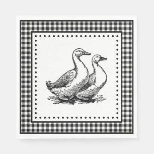 Geese Gingham Napkin