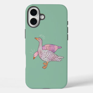 Geese Girls   Whimsical Folk Art Goose Duo iPhone 16 Plus Case