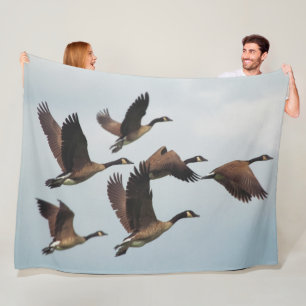 GEESE in FLIGHT Fleece Blanket