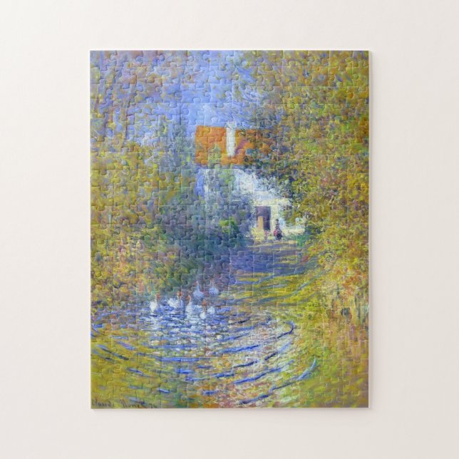 Geese in the Creek Claude Monet Fine Art Jigsaw Puzzle (Vertical)